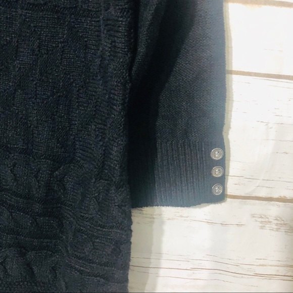 Karen Scott women’s horizontal cable knit sweater petite SM - Picture 3 of 6